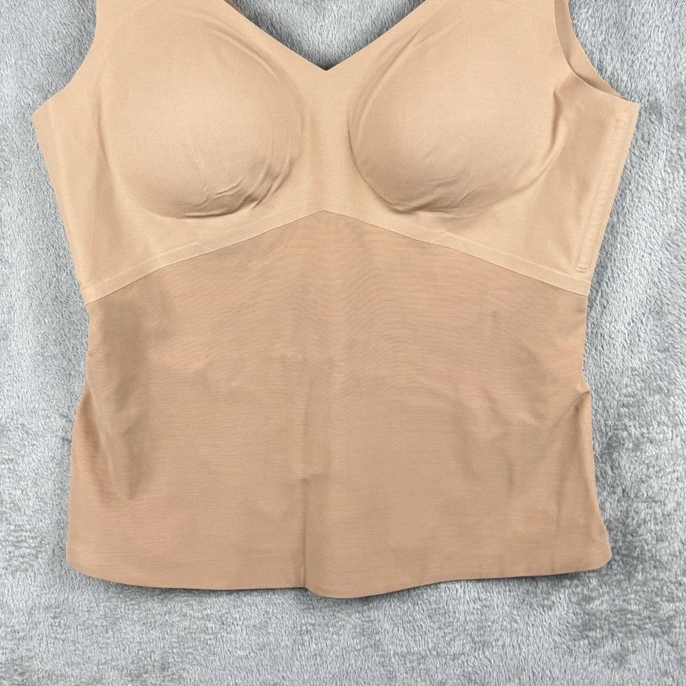 Honeylove Shapewear Liftwear Tank Womens‎ 2X Beige Slimming Shaping Built In Bra